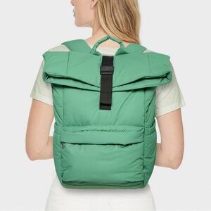 Open Story Puffer 16” backpack - Green NWT